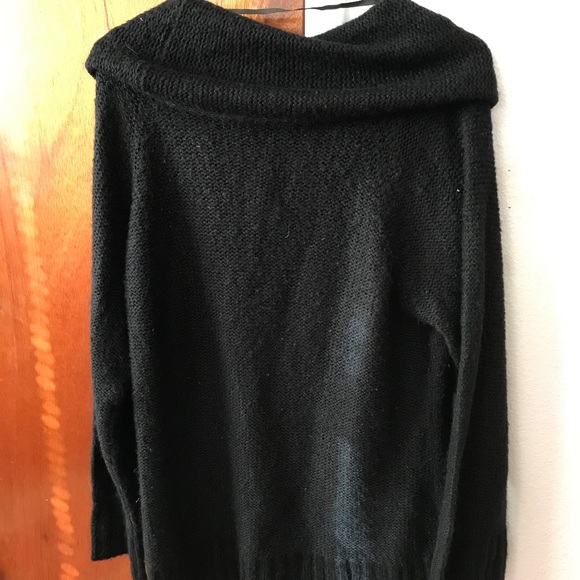 SOLD 3X Black Cowl-Neck Sweater - Picture 3 of 4